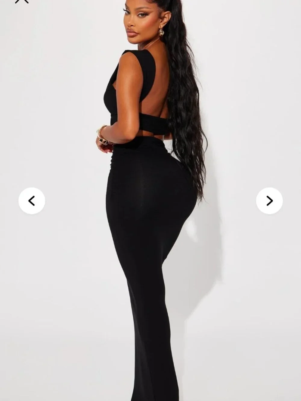 Angela Butter Snatch Skirt Set - Black (L)